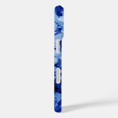 Abstract Blauw Kreukelig Verscheurd Papier Fotogra Case-Mate iPhone Case (Achterkant / Rechts)
