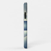 Abstract blauw kruispatroon Case-Mate iPhone case (Achterkant/rechts)