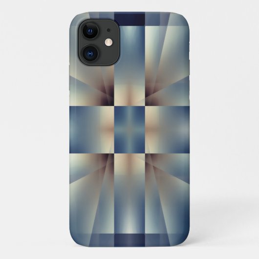 Abstract blauw kruispatroon Case-Mate iPhone case (Achterkant)