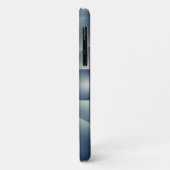 Abstract blauw kruispatroon Case-Mate iPhone case (Achterkant/links)