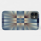 Abstract blauw kruispatroon Case-Mate iPhone case (Achterkant (horizontaal))