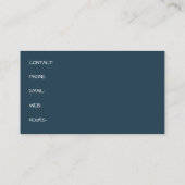 Abstract blauw landschap in bergen visitekaartje (Achterkant)