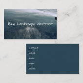 Abstract blauw landschap in bergen visitekaartje (Voorkant / Achterkant)