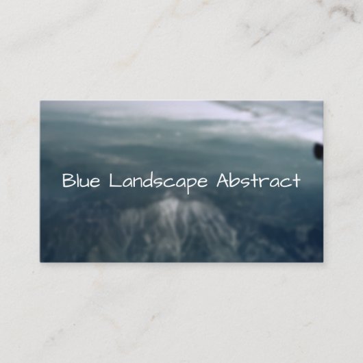 Abstract blauw landschap in bergen visitekaartje (Voorkant)