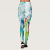 Abstract blauw leggings (Achterkant)