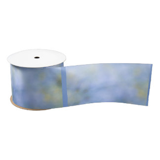 Abstract Blauw Licht Geel Palo Verde Satijnen Lint