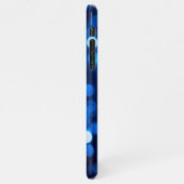 Abstract blauw licht stippen iPhone hoesje (Linkerkant)