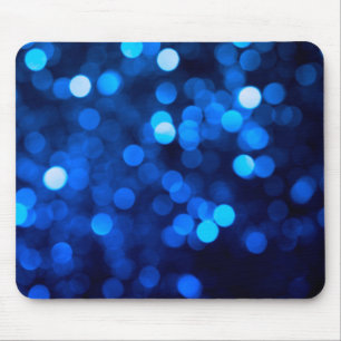 Abstract blauw licht stippen muismat
