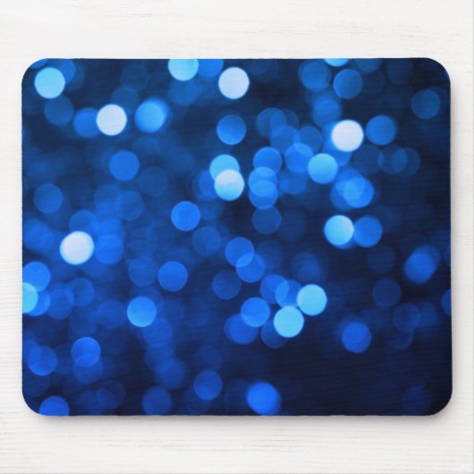 Abstract blauw licht stippen muismat (Voorkant)