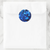 Abstract blauw licht stippen ronde sticker (Tas)