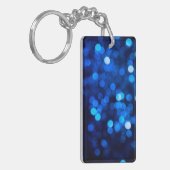 Abstract blauw licht stippen sleutelhanger (Voorkant Links)