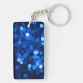 Abstract blauw licht stippen sleutelhanger (achterkant)