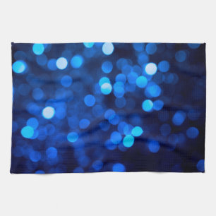 Abstract blauw licht stippen theedoek