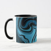 Abstract Blauw Marmer Golf Design Mok (Links)