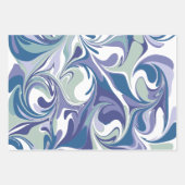 Abstract blauw marmer-patroon inpakpapier vel (Voorkant 2)