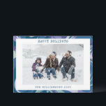 Abstract Blauw Marmer Wervelend Stijlvolle Aangepa Feestdagenkaart<br><div class="desc">Abstract Blauw Marmer Wervelend Stijlvolle Aangepaste Foto Vakantiekaart</div>