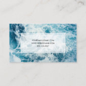 Abstract blauw marmerpatroon visitekaartje (Achterkant)