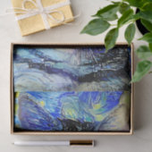 Abstract blauw mozaïekkattenonthoofdepapier tissuepapier (Geschenk)