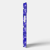 Abstract Blauw Mozaïekontwerp Met Glanzende Textur Case-Mate iPhone Case (Achterkant / Rechts)