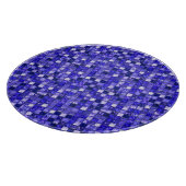 Abstract Blauw Mozaïekontwerp Met Glanzende Textur Snijplank (Hoek)