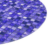 Abstract Blauw Mozaïekontwerp Met Glanzende Textur Snijplank (Hoek)