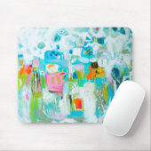 Abstract blauw muismat (Met muis)