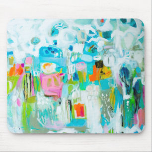 Abstract blauw muismat