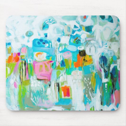 Abstract blauw muismat (Voorkant)