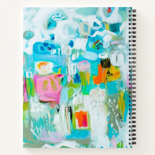 Abstract blauw notitieboek (Achterkant)