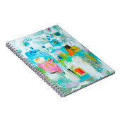 Abstract blauw notitieboek (Rechterzijde)