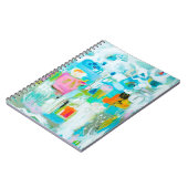 Abstract blauw notitieboek (Linkerzijde)