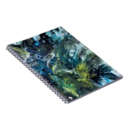 Abstract blauw notitieboek (Rechterzijde)