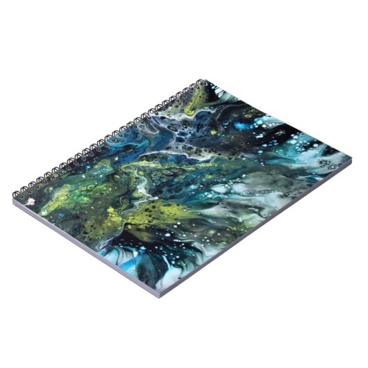 Abstract blauw notitieboek (Linkerzijde)