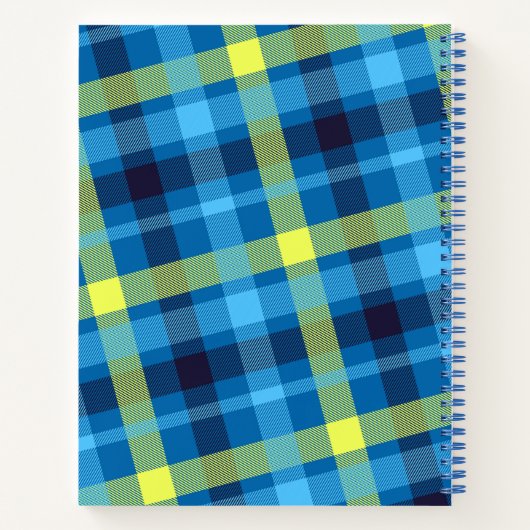 Abstract blauw Notitieboek (Achterkant)