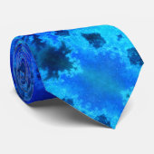 Abstract blauw-oceaanantenne stropdas (Opgerold)