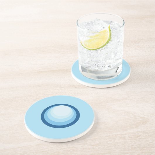 Abstract blauw Onderzetter (Zijkant)