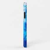 Abstract blauw onontwerp met effen kleur Case-Mate iPhone case (Achterkant/rechts)