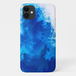 Abstract blauw onontwerp met effen kleur Case-Mate iPhone case