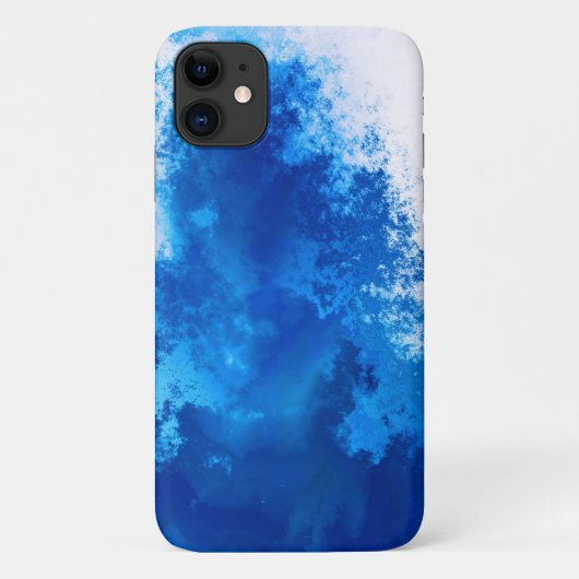 Abstract blauw onontwerp met effen kleur Case-Mate iPhone case (Achterkant)