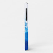 Abstract blauw onontwerp met effen kleur Case-Mate iPhone case (Achterkant/links)