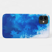 Abstract blauw onontwerp met effen kleur Case-Mate iPhone case (Achterkant (horizontaal))