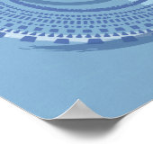 Abstract blauw ontwerp van de wervelkolom voor geo poster (Hoek)