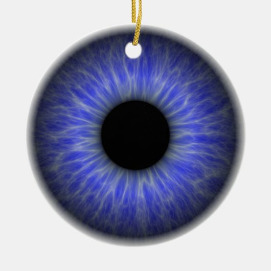 abstract blauw oog keramisch ornament (Voorkant)