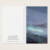 Abstract Blauw Oorbel Sieraden Display Visitekaartje (Voorkant /achterkant)