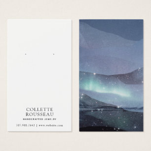 Abstract Blauw Oorbel Sieraden Display Visitekaartje