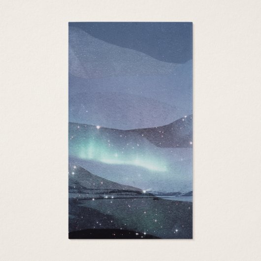 Abstract Blauw Oorbel Sieraden Display Visitekaartje (Achterkant)