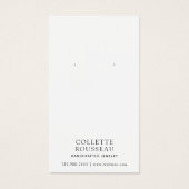 Abstract Blauw Oorbel Sieraden Display Visitekaartje (Voorkant)