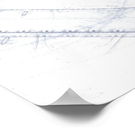 Abstract blauw op wit thema poster (Hoek)