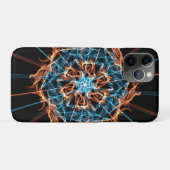 Abstract Blauw Oranje Flames Hexagon Case-Mate iPhone Case (Achterkant (horizontaal))
