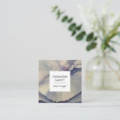 Abstract   blauw Paars-alcoholinkt Vloeibaar art Vierkante Visitekaartje (Staand voorkant)